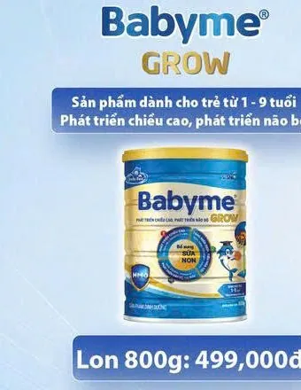Babyme Grow lon 800g